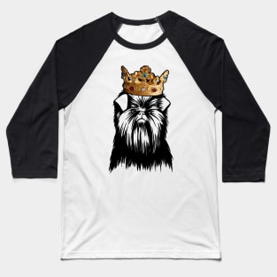 Affenpinscher Dog King Queen Wearing Crown Baseball T-Shirt